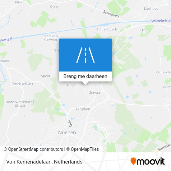 Van Kemenadelaan kaart