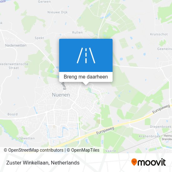 Zuster Winkellaan kaart
