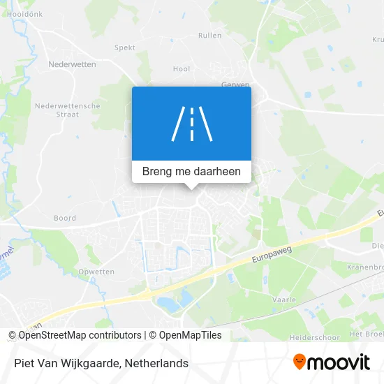 Piet Van Wijkgaarde kaart