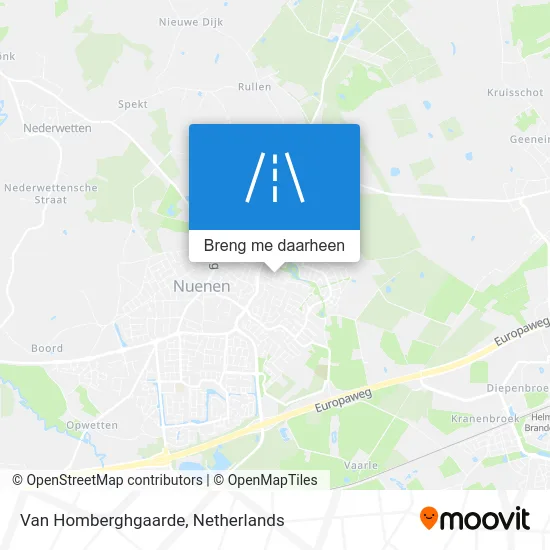 Van Homberghgaarde kaart