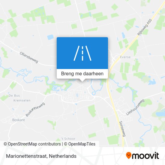 Marionettenstraat kaart
