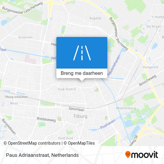 Paus Adriaanstraat kaart