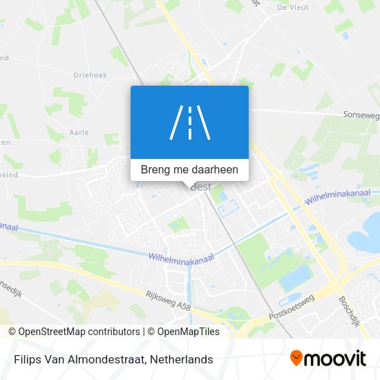 Filips Van Almondestraat kaart