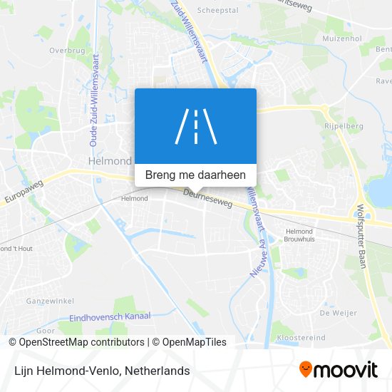 Lijn Helmond-Venlo kaart