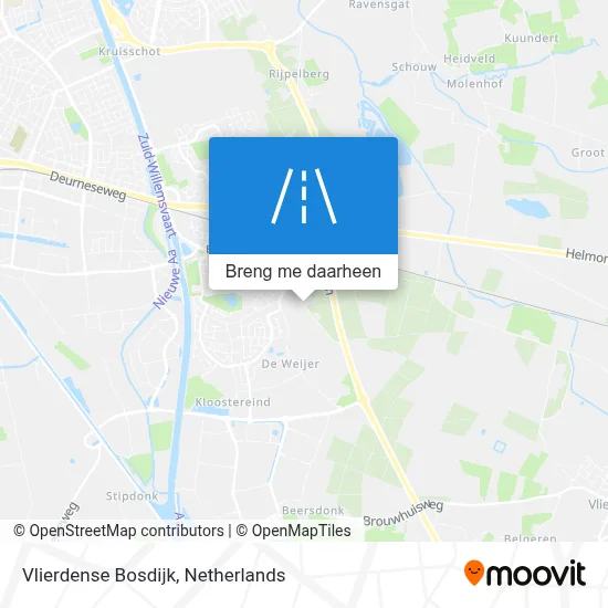 Vlierdense Bosdijk kaart