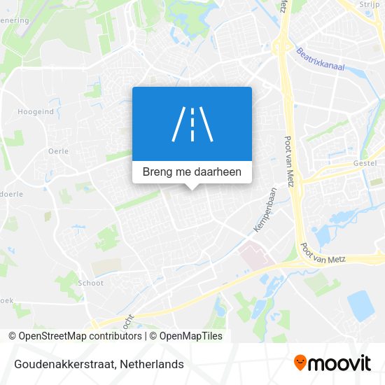 Goudenakkerstraat kaart