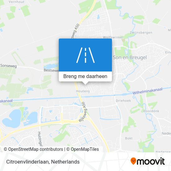 Citroenvlinderlaan kaart