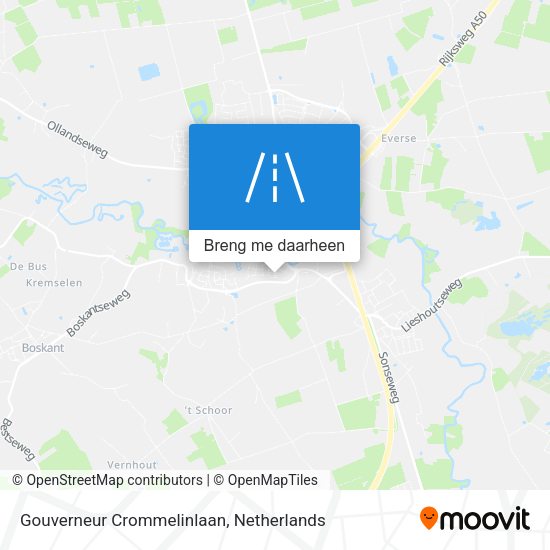 Gouverneur Crommelinlaan kaart