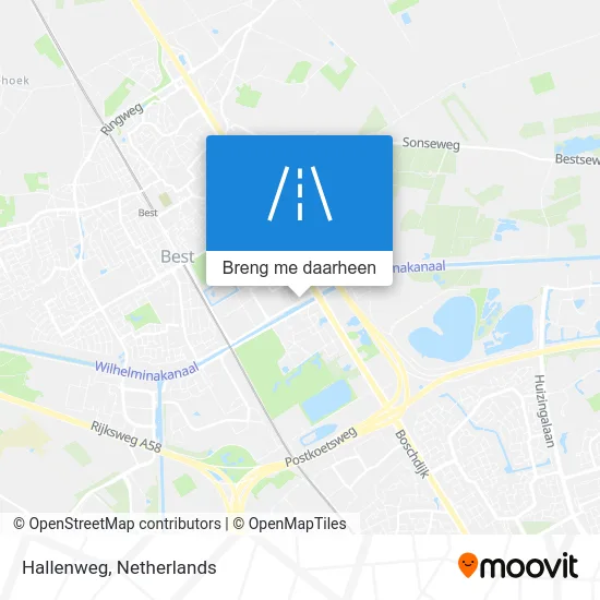 Hallenweg kaart