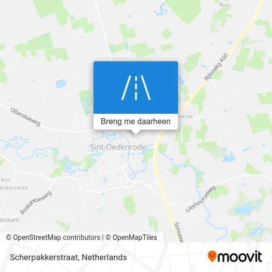 Scherpakkerstraat kaart