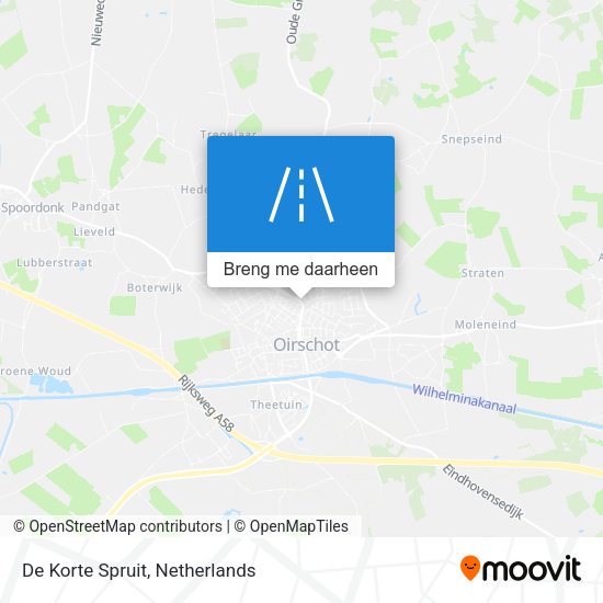 De Korte Spruit kaart