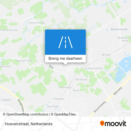 Hoevenstraat kaart