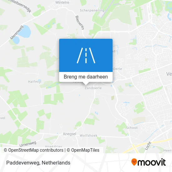 Paddevenweg kaart