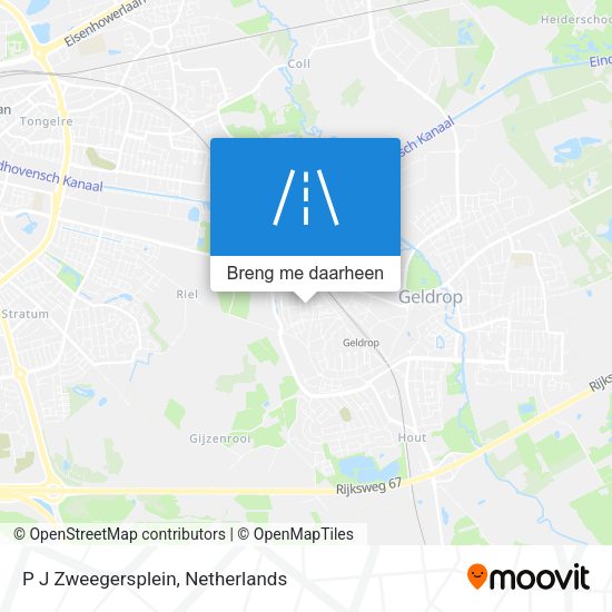 P J Zweegersplein kaart