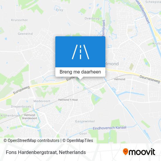 Fons Hardenbergstraat kaart