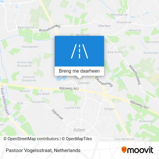Pastoor Vogelsstraat kaart