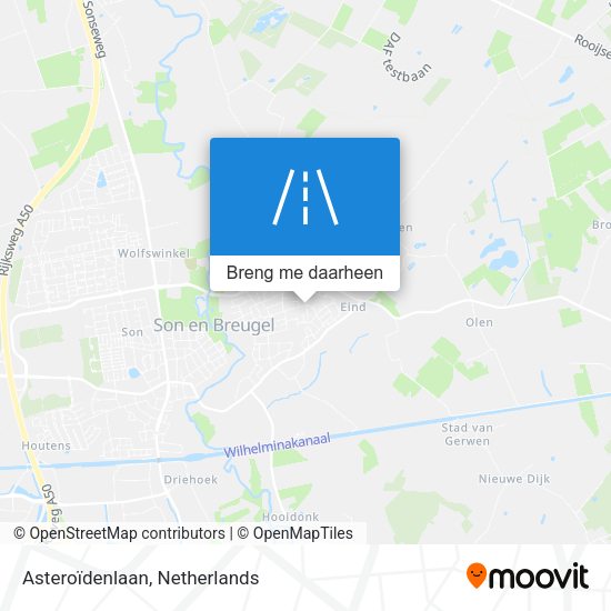 Asteroïdenlaan kaart