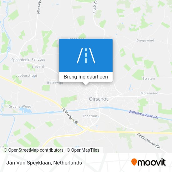 Jan Van Speyklaan kaart