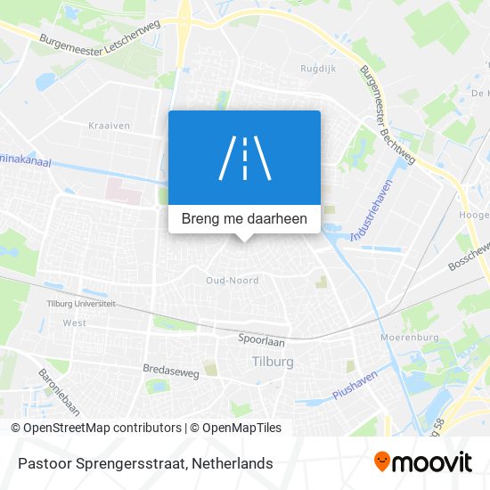 Pastoor Sprengersstraat kaart