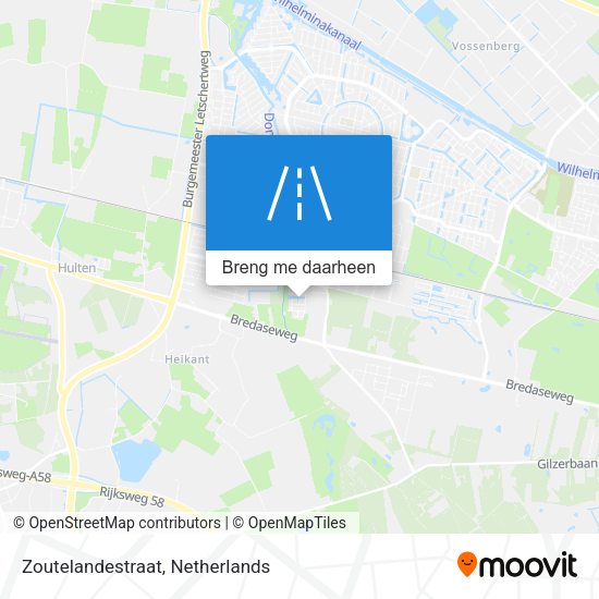 Zoutelandestraat kaart