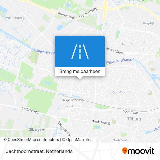 Jachthoornstraat kaart