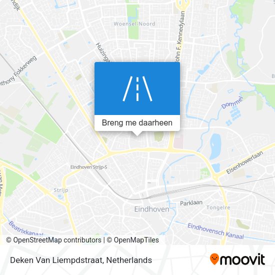 Deken Van Liempdstraat kaart