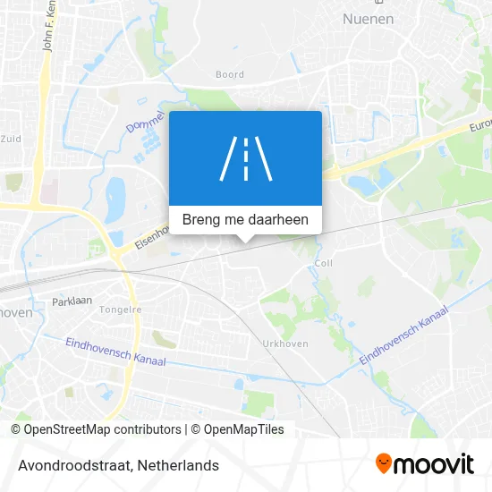 Avondroodstraat kaart