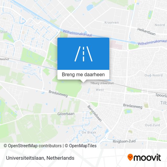 Universiteitslaan kaart