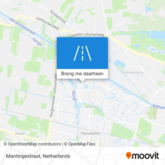 Mantingestraat kaart