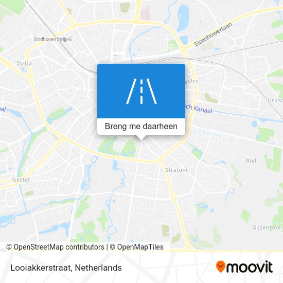 Looiakkerstraat kaart