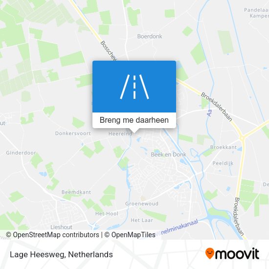 Lage Heesweg kaart