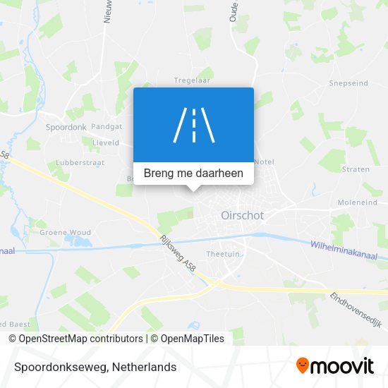 Spoordonkseweg kaart