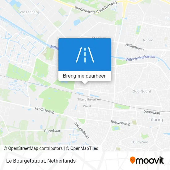 Le Bourgetstraat kaart