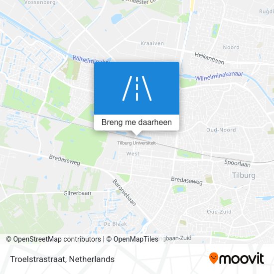 Troelstrastraat kaart
