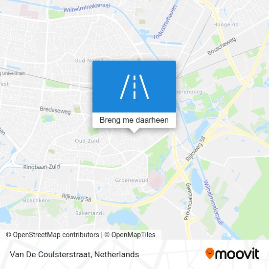Van De Coulsterstraat kaart
