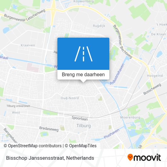 Bisschop Janssensstraat kaart