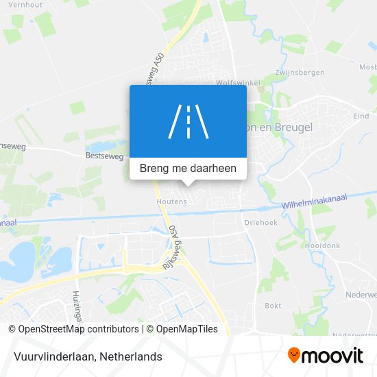 Vuurvlinderlaan kaart