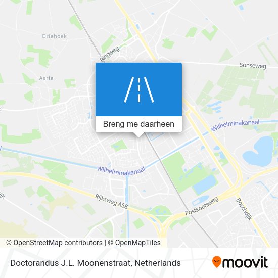 Doctorandus J.L. Moonenstraat kaart