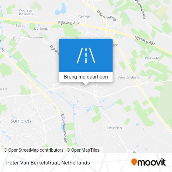 Peter Van Berkelstraat kaart