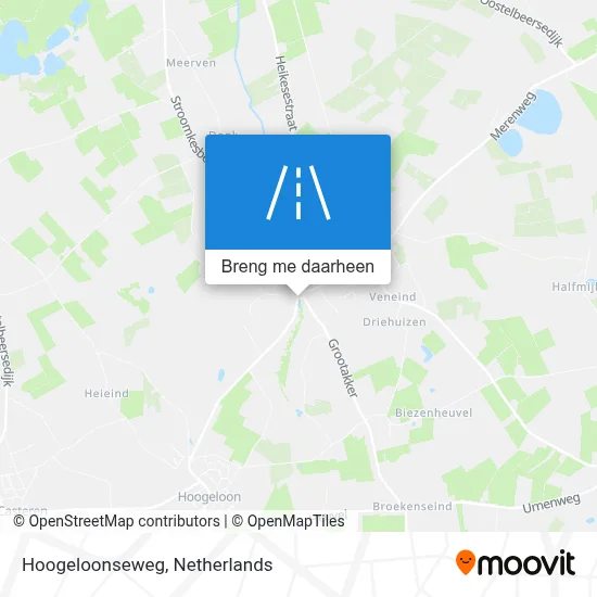 Hoogeloonseweg kaart