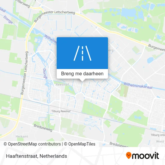 Haaftenstraat kaart