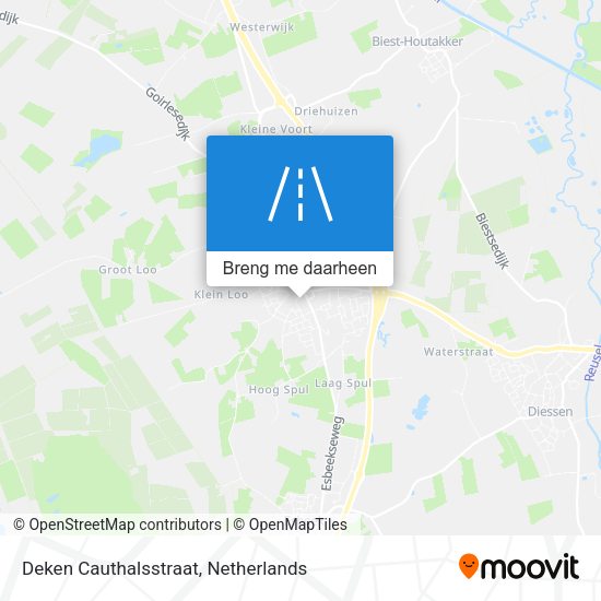 Deken Cauthalsstraat kaart