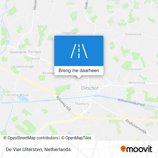De Vier Uitersten kaart