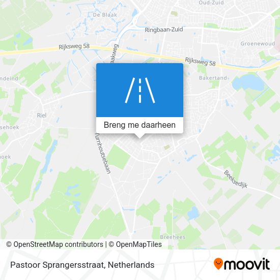 Pastoor Sprangersstraat kaart