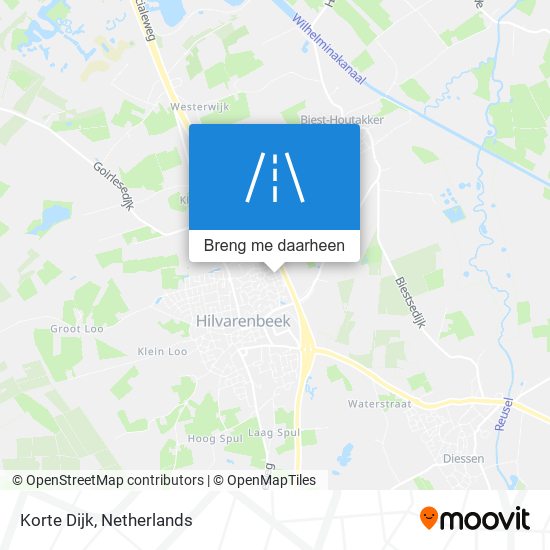 Korte Dijk kaart