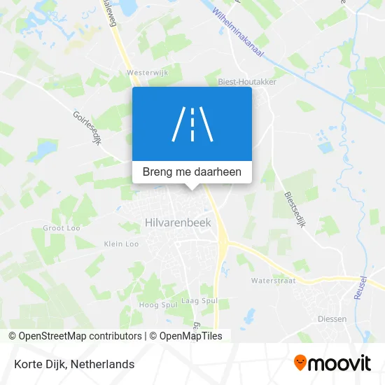 Korte Dijk kaart