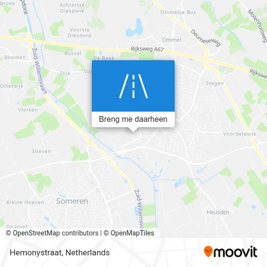 Hemonystraat kaart