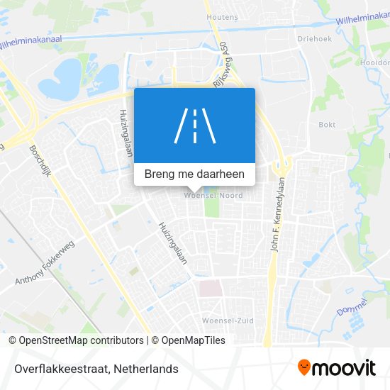 Overflakkeestraat kaart