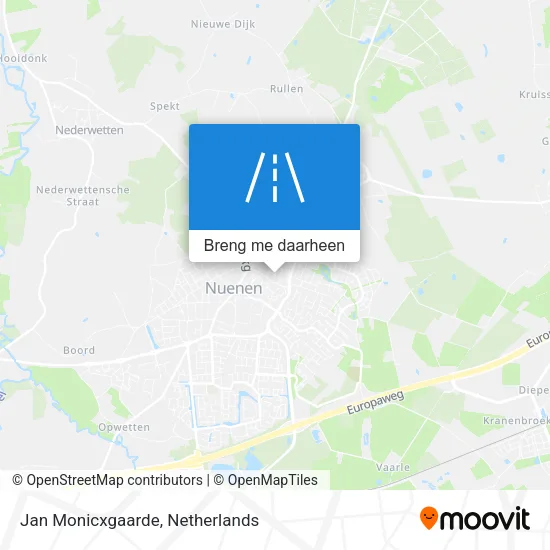 Jan Monicxgaarde kaart