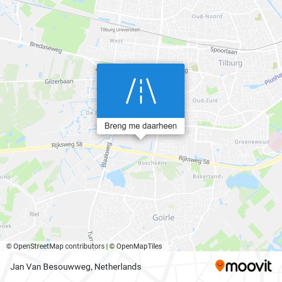 Jan Van Besouwweg kaart